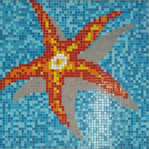 Poolmosaik Bild Seastar 116,40x116,4cm | Ekosten.se