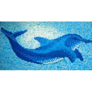 Pool Bildmosaik Delphin Big 160x110cm | Ekosten.se