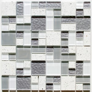 Mosaik Kristall Komposit Mix Vit