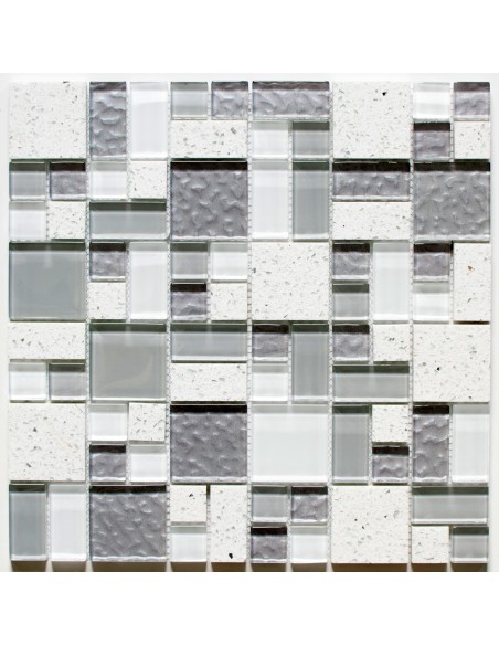 Mosaik Kristall Komposit Mix Vit