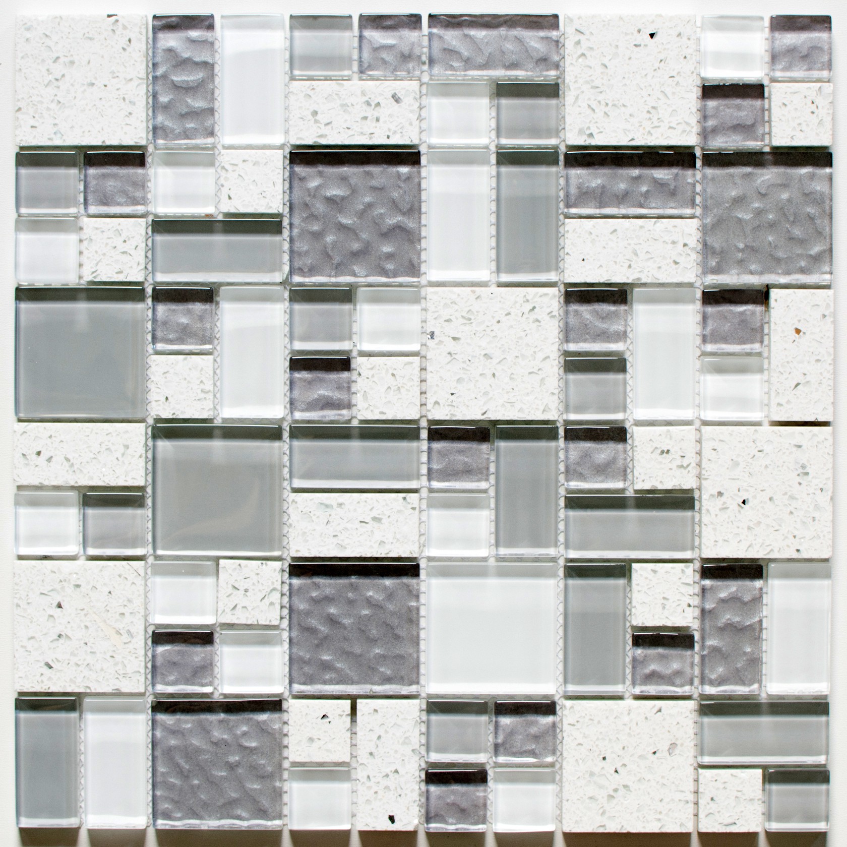 Mosaik Kristall Komposit Mix Vit