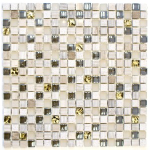 Grå Guld Mosaik Kristall Marmor
 | Ekosten.se