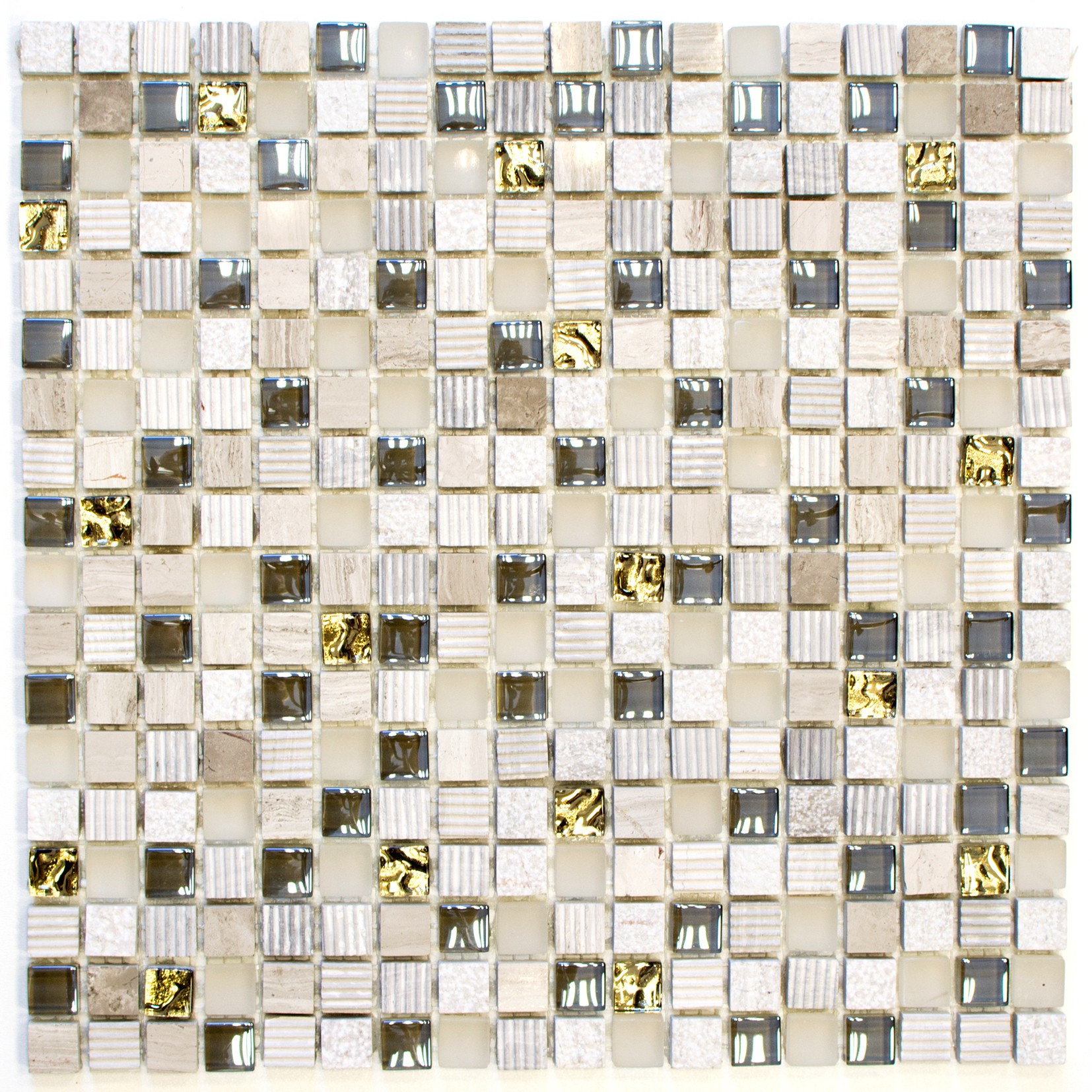 Grå Guld Mosaik Kristall Marmor
 | Ekosten.se