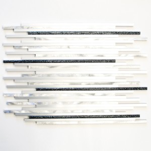 Silver Stavmosaik Aluminium Glitter Black | Ekosten.se