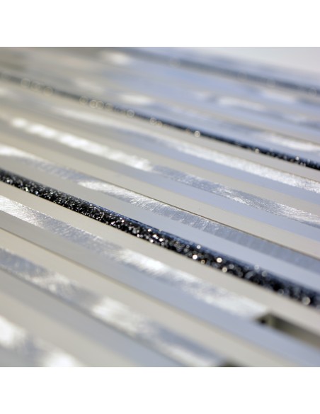 Silver Stavmosaik Aluminium Glitter Black
