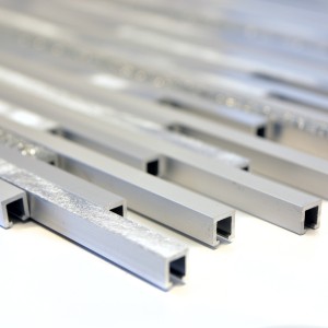 Stavmosaik Aluminium Silver Matt Glitter | Ekosten.se
