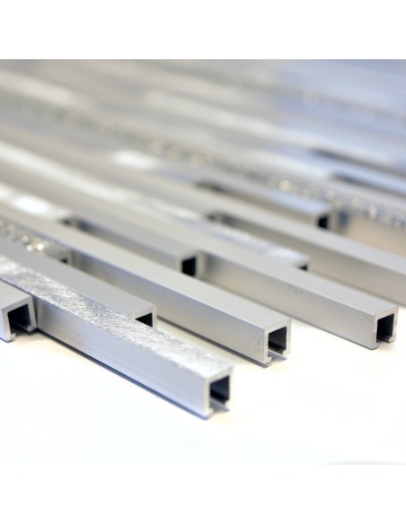 Stavmosaik Aluminium Silver Matt Glitter | Ekosten.se