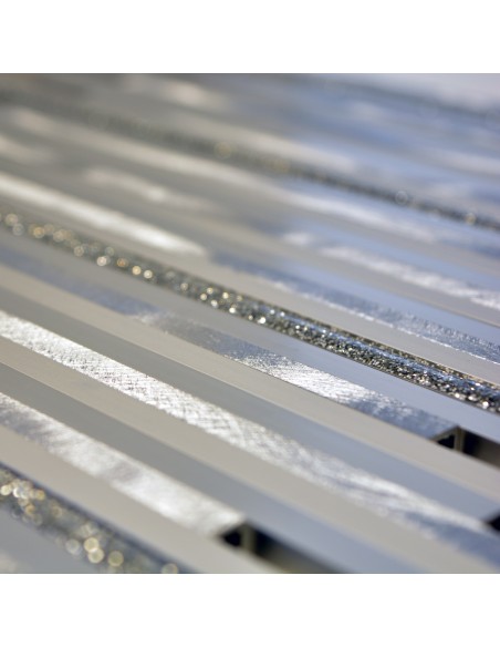 Stavmosaik Aluminium Silver Matt Glitter