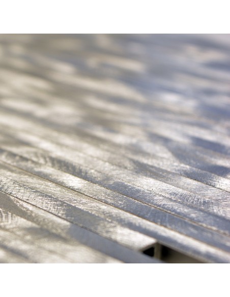 Silver Stavmosaik Aluminium Borstad