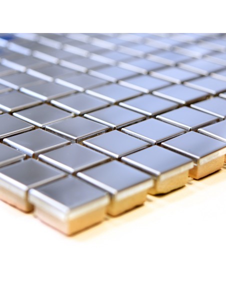 Silver Metall Mosaik Blank | Ekosten.se