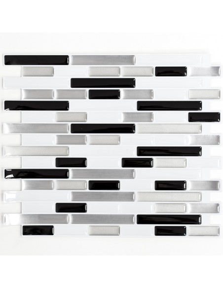 Självhäftande Vinyl Mosaik Grå Svart | Ekosten.se
