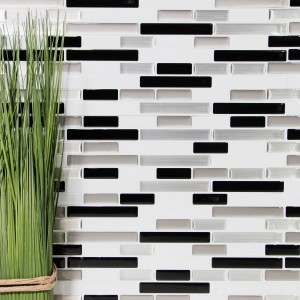 Självhäftande Vinyl Mosaik Grå Svart | Ekosten.se