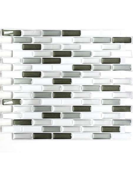 Självhäftande Vinyl Mosaik Silver Grå Mix | Ekosten.se