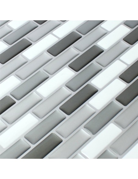 Självhäftande Vinyl Mosaik Silver Grå Mix | Ekosten.se