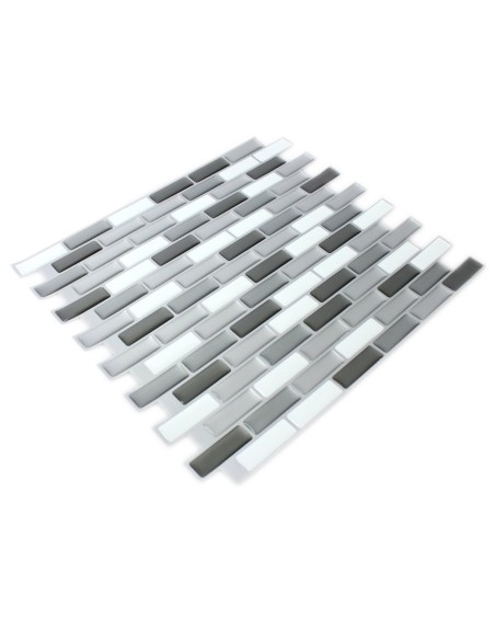 Självhäftande Vinyl Mosaik Silver Grå Mix | Ekosten.se
