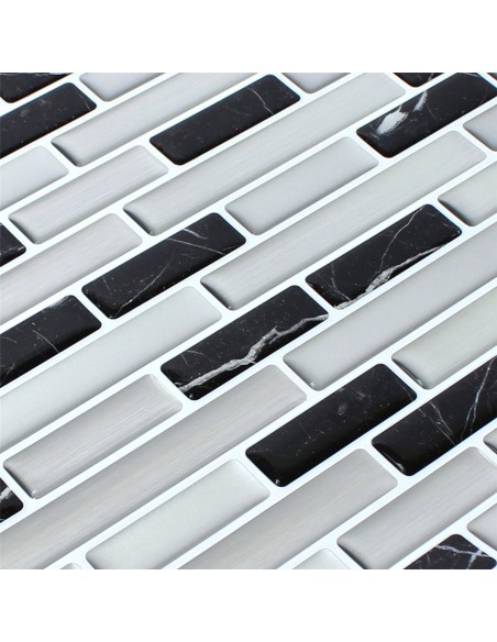 Vinyl Självhäftande Mosaik Marmor Optik Svart | Ekosten.se