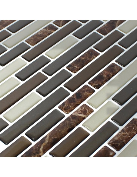 Självhäftande Vinylmosaik Marmor Optik Brun | Ekosten.se
