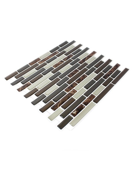 Självhäftande Vinylmosaik Marmor Optik Brun | Ekosten.se