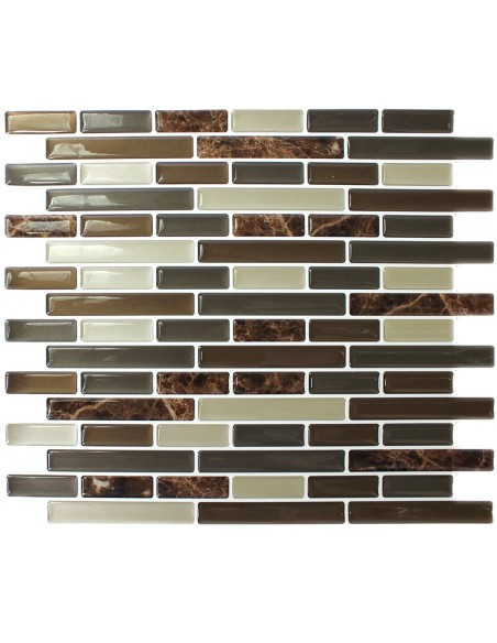 Självhäftande Vinylmosaik Marmor Optik Brun | Ekosten.se
