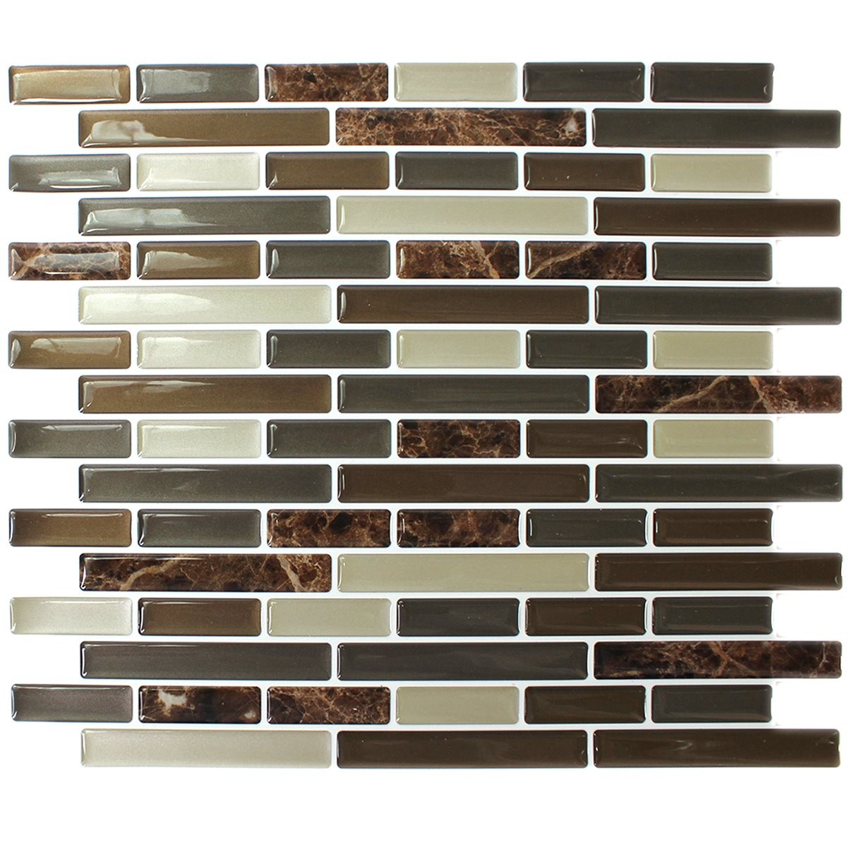 Självhäftande Vinylmosaik Marmor Optik Brun | Ekosten.se