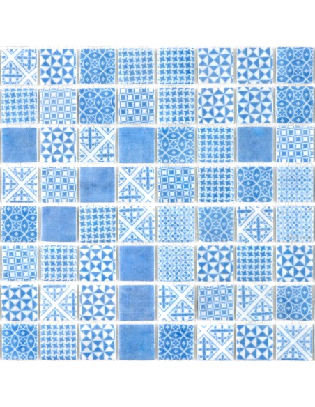 Mosaik ECO Patchwork Blå | Ekosten.se