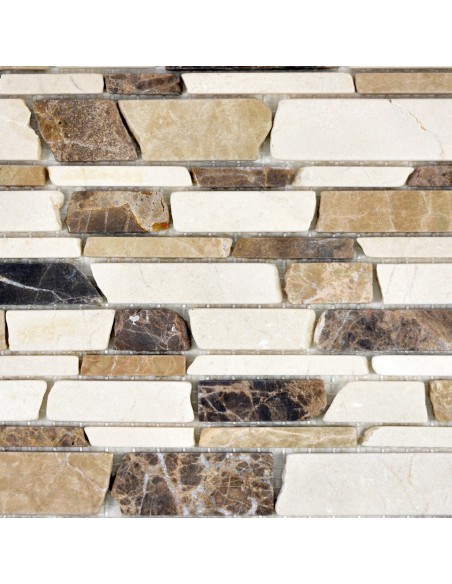 Naturstenmosaik Marmor Beige Brun | Ekosten.se
