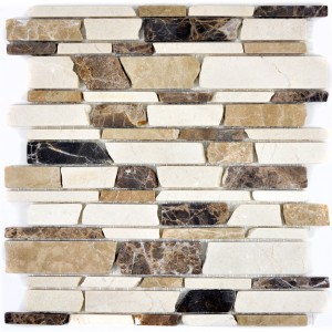 Naturstenmosaik Marmor Beige Brun | Ekosten.se
