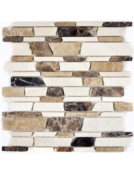 Naturstenmosaik Marmor Beige Brun | Ekosten.se