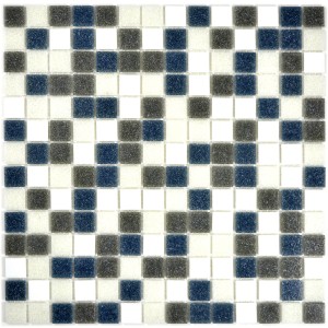 Glasmosaik Vit Grå Metallic Mix | Ekosten.se