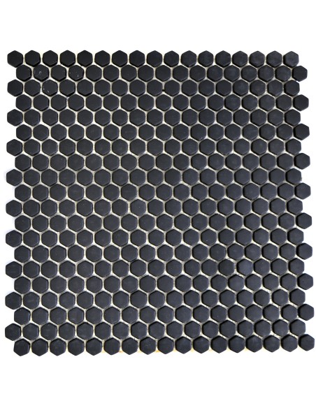 Hexagon Glasmosaik Eco Svart Matt | Ekosten.se