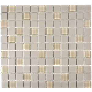Ljusgrå Keramik Glas Mosaik | Ekosten.se