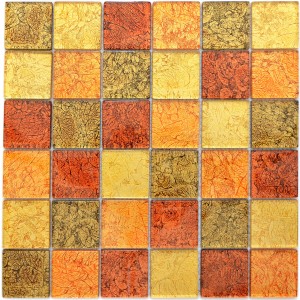 Struktur Kristallmosaik Orange Guld | Ekosten.se