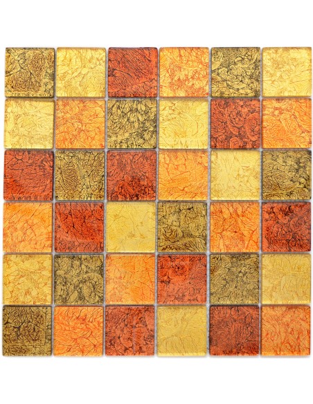 Struktur Kristallmosaik Orange Guld | Ekosten.se