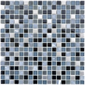 Marmor Kristall Mosaik Silver Svart Grå | Ekosten.se