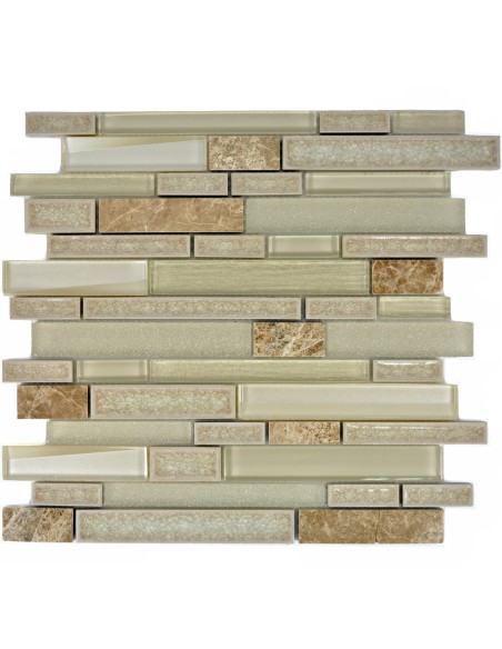 Stavmosaik Kristall Natursten Keramik Mix Beige