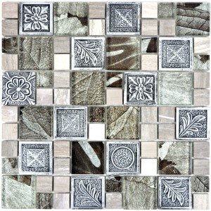 Mosaik Resin Kristall Silver Ornament | Ekosten.se