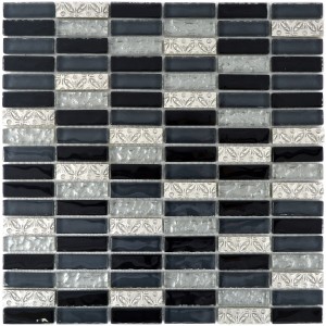 Stavmosaik Resin Kristall Grå Svart Silver | Ekosten.se