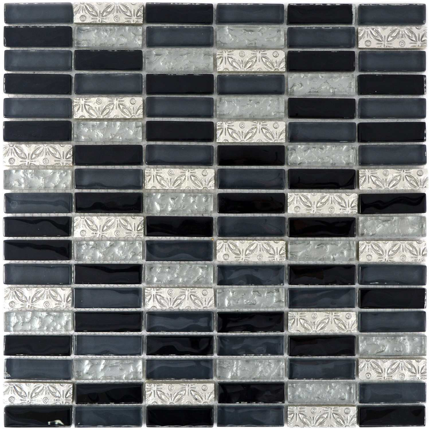 Stavmosaik Resin Kristall Grå Svart Silver | Ekosten.se