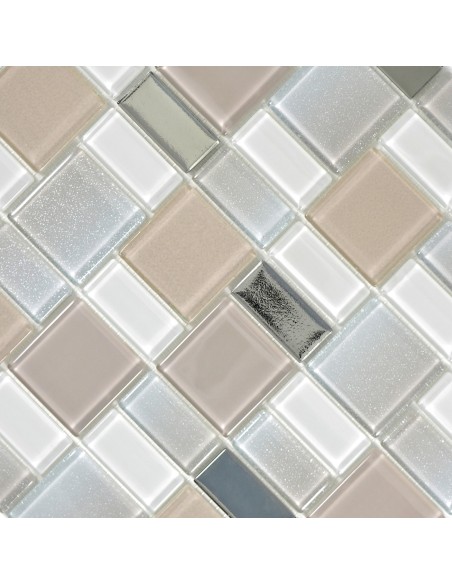 Dazzle Glasmosaik Beige | Ekosten.se