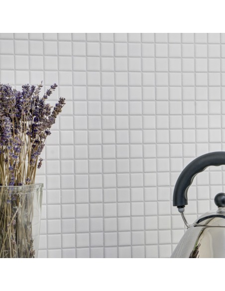 Vit Blank Klinker Mosaik | Ekosten.se