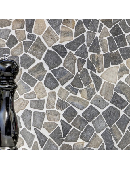 Natursten Marmor Krossmosaik Nero Marquina | Ekosten.se