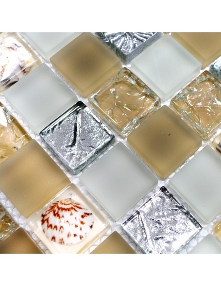 Kristallmosaik Mussla Beige Freeze Mix | Ekosten.se