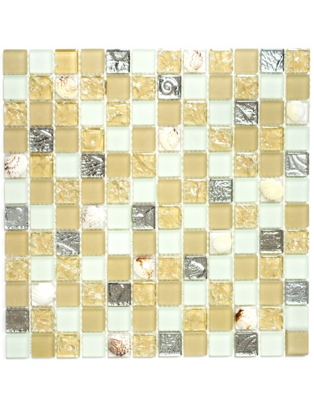 Kristallmosaik Mussla Beige Freeze Mix | Ekosten.se