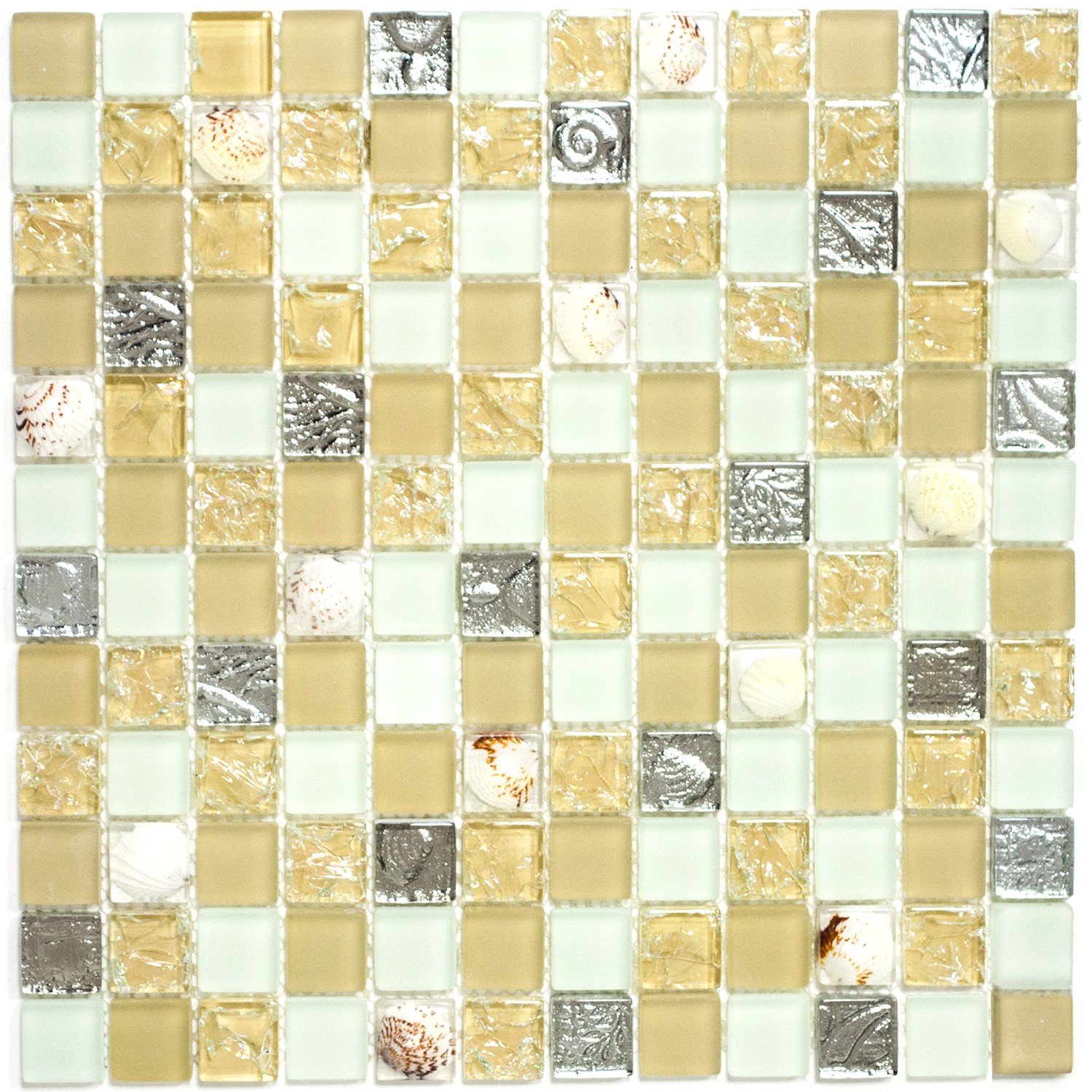 Kristallmosaik Mussla Beige Freeze Mix | Ekosten.se