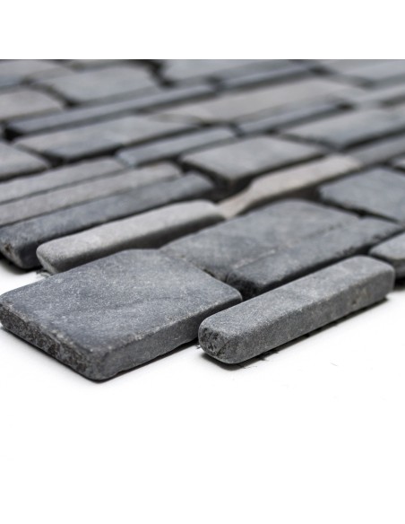 Brickmosaik Natursten Marmor Nero Marquina