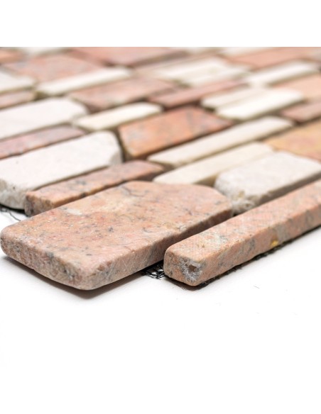 Marmor Mosaik Biancone Rosso | Ekosten.se
