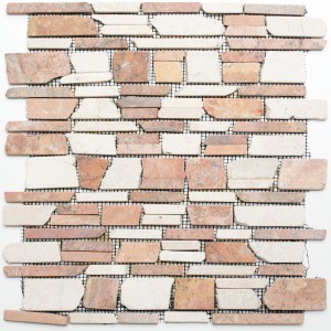Marmor Mosaik Biancone Rosso | Ekosten.se