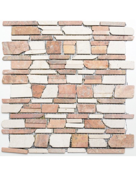 Marmor Mosaik Biancone Rosso | Ekosten.se