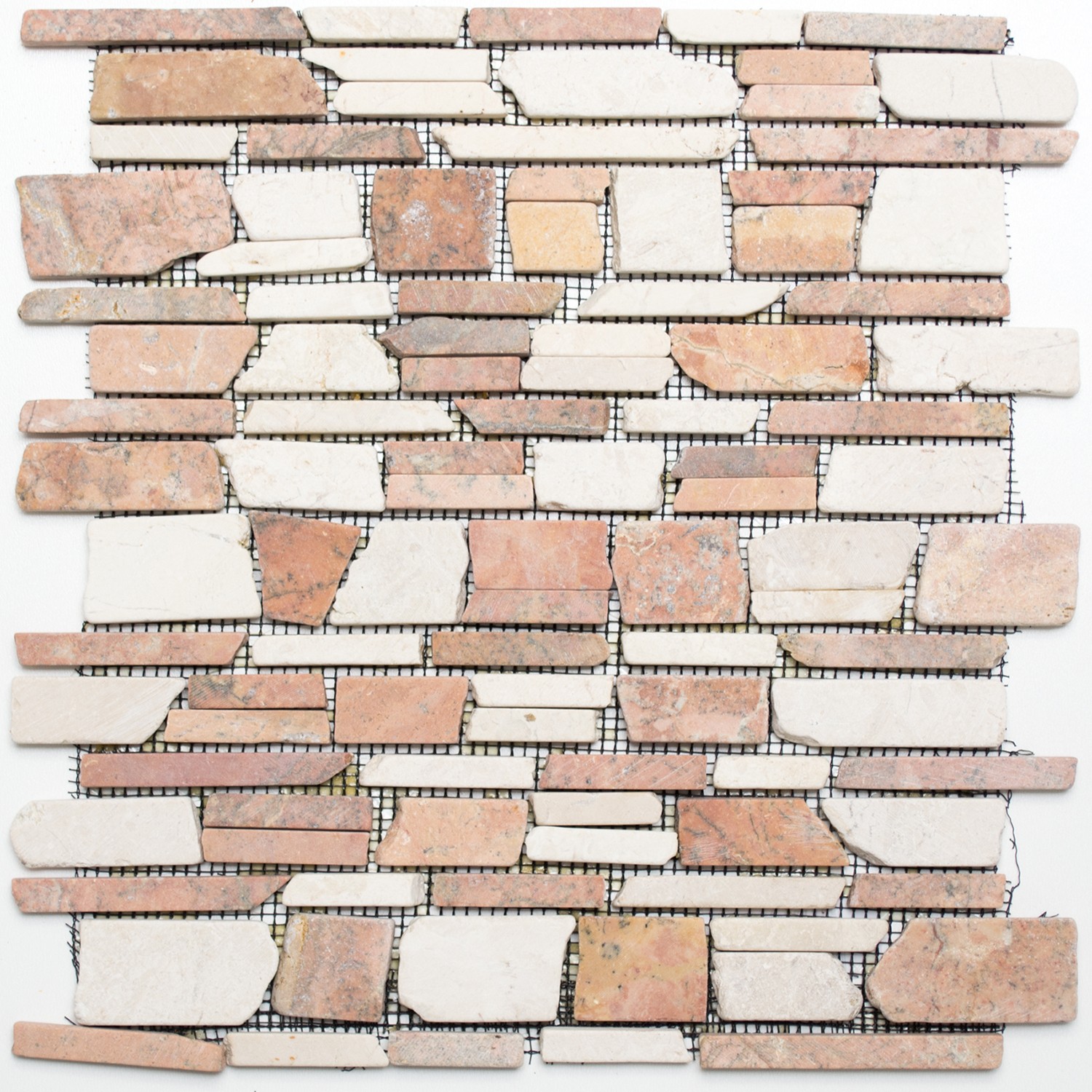 Marmor Mosaik Biancone Rosso | Ekosten.se