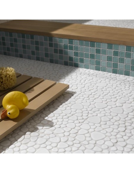 Oregelbunden Mosaik Vit Blank | Ekosten.se